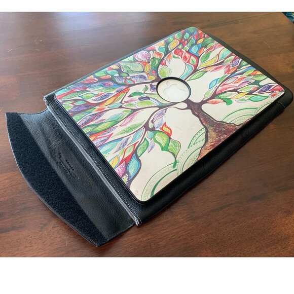 Premium Leather 14 MacBook Pro Messenger Bag w/Sleeve by Michael Santoro Design - Picture 6 of 15